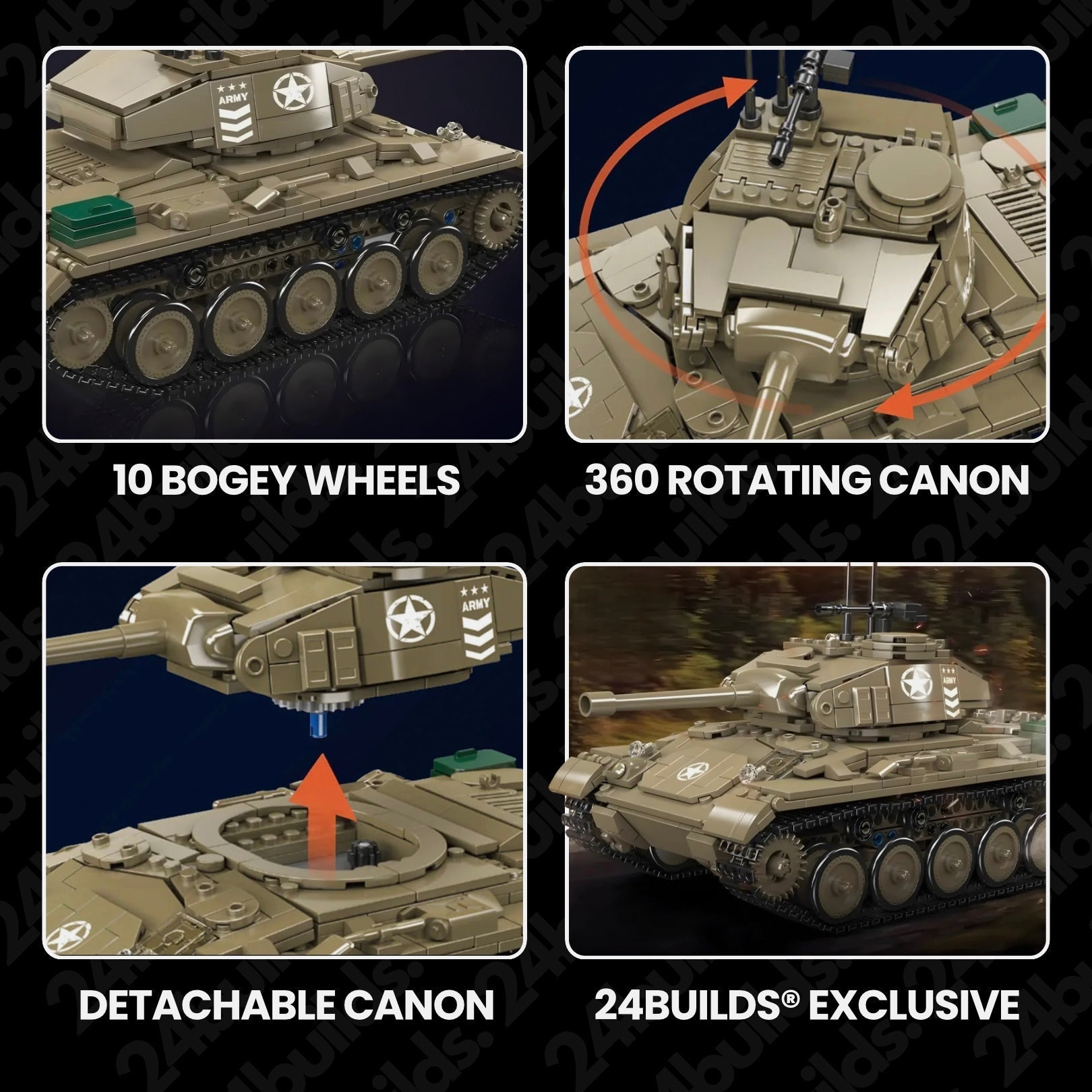 Remote Controlled M24 Chaffee Tank | 932pcs - My Store