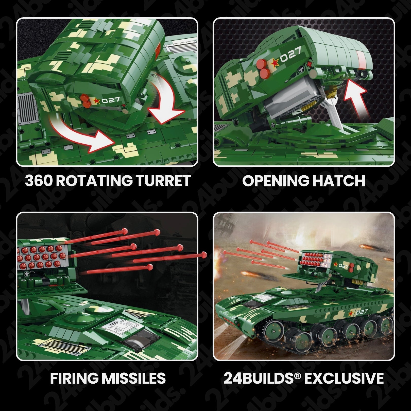 Remote Controlled Missile Tank | 1488pcs - My Store
