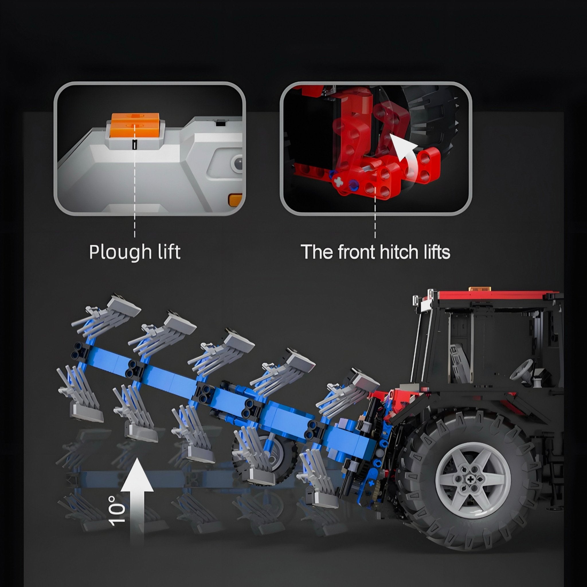 Remote Controlled Plowing Tractor | 1676pcs - My Store