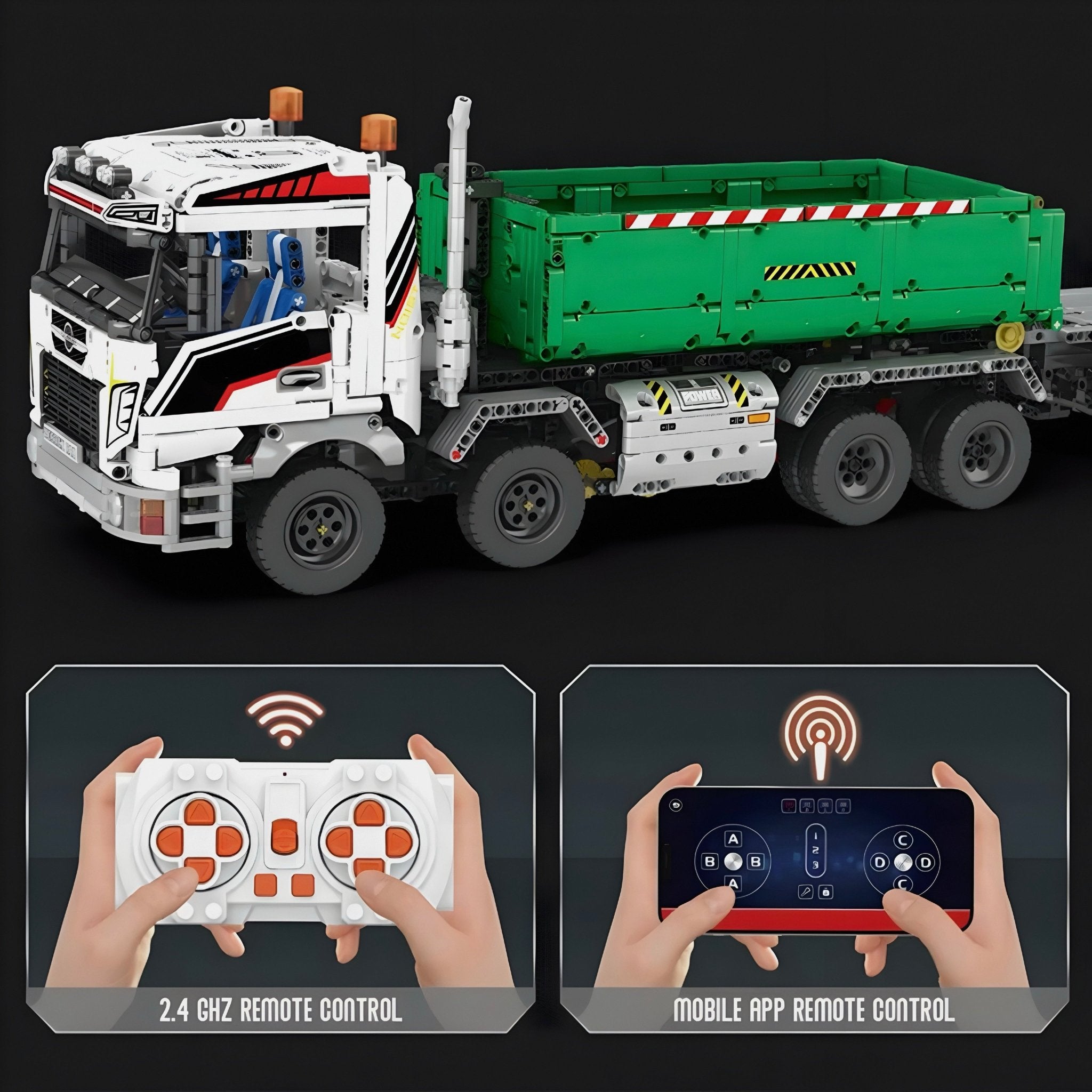 Remote Controlled Skip & Tow Truck | 2950pcs - My Store
