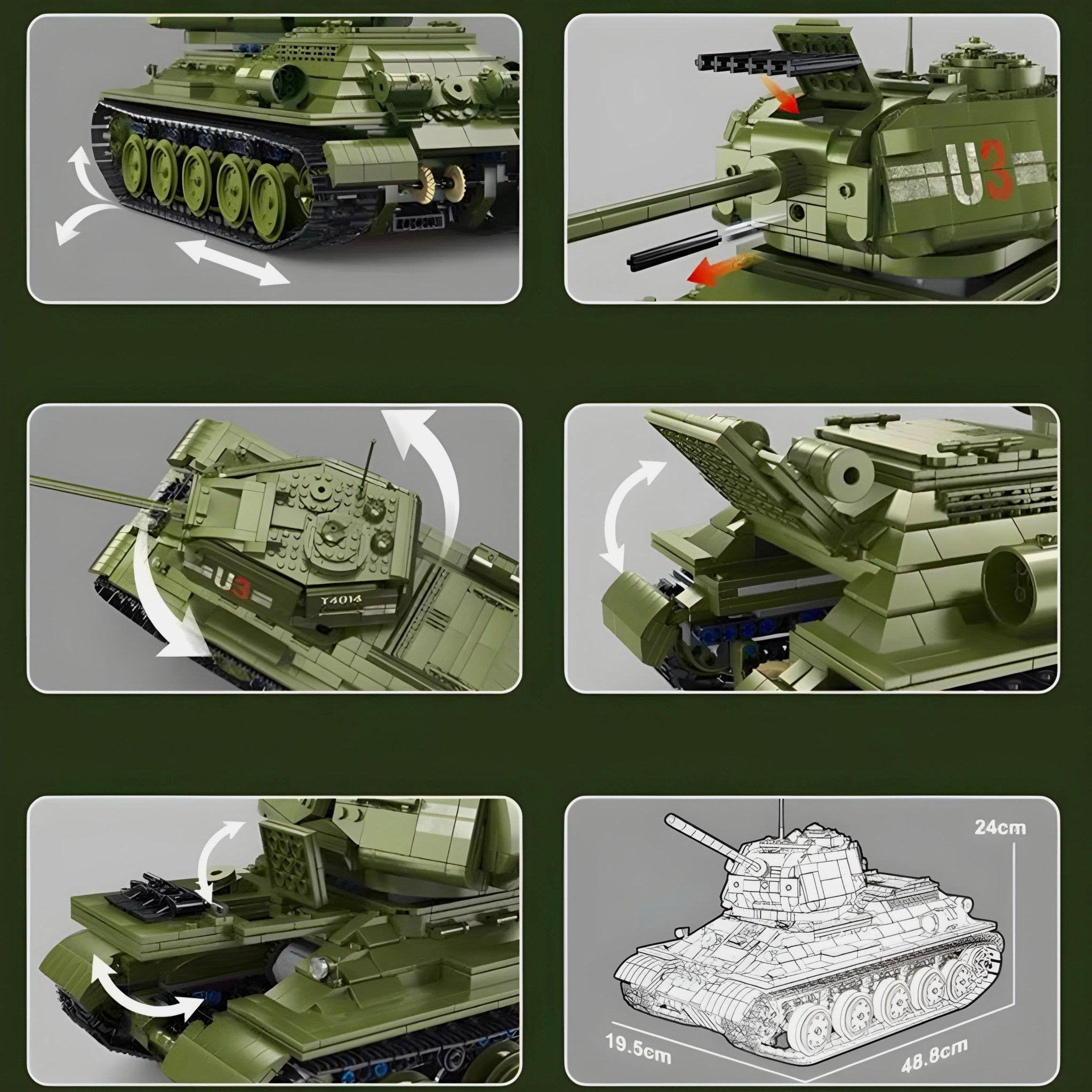 Remote Controlled T34 Tank | 2052pcs - My Store