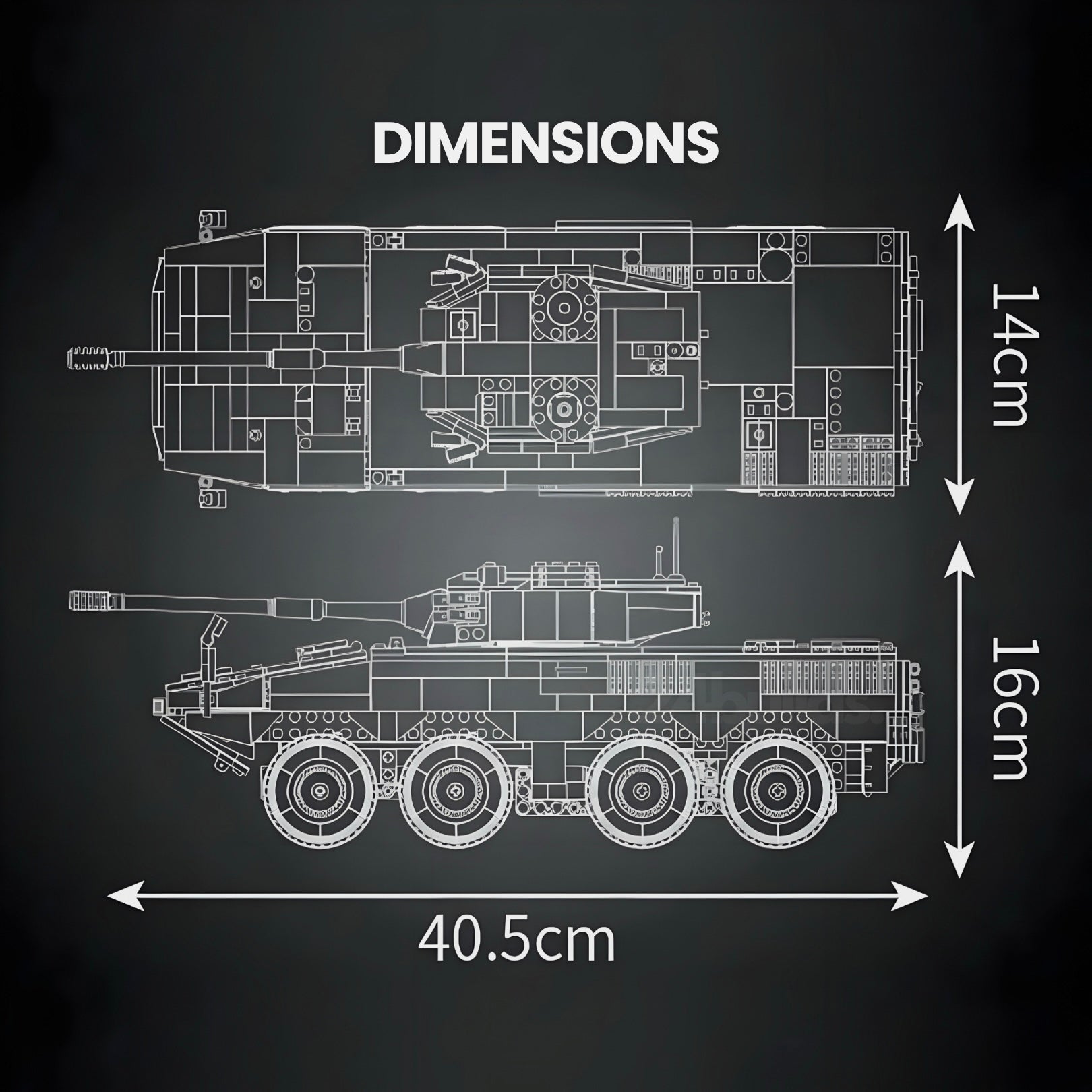 Remote Controlled ZTL - 11 Tank | 1292pcs - My Store