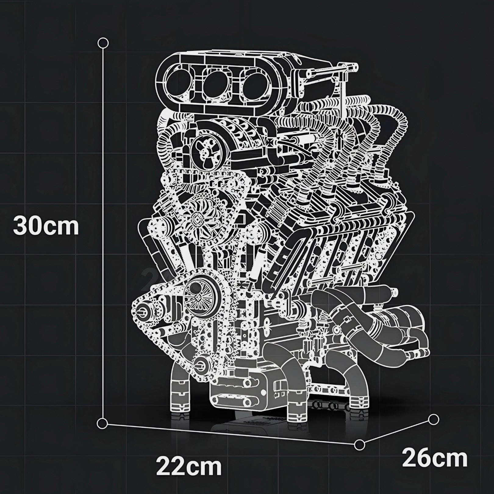 Supercharged V8 American Engine | 2348pcs - My Store
