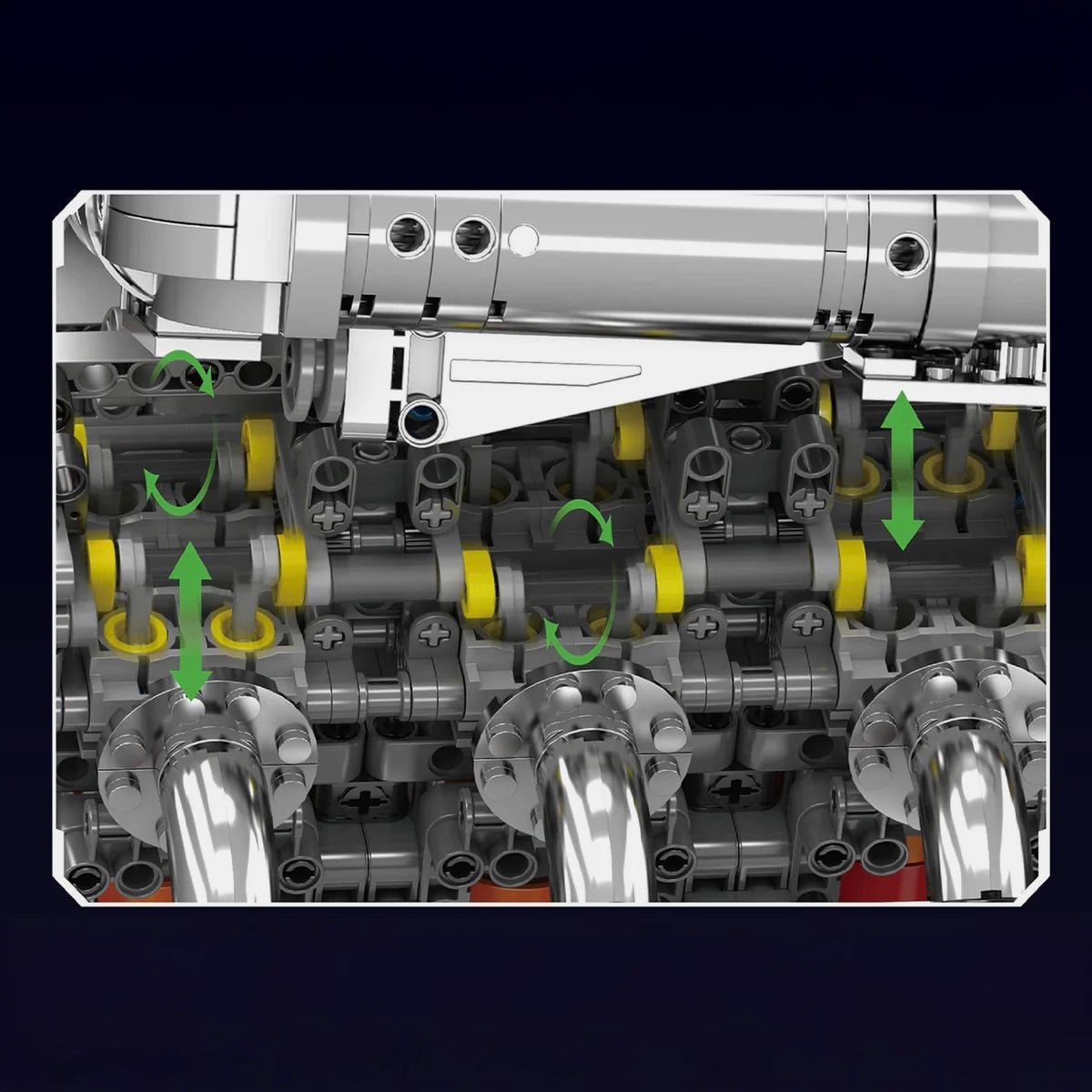The Ultimate Chrome 5.5L V8 Engine & Gearbox | 2898pcs - My Store
