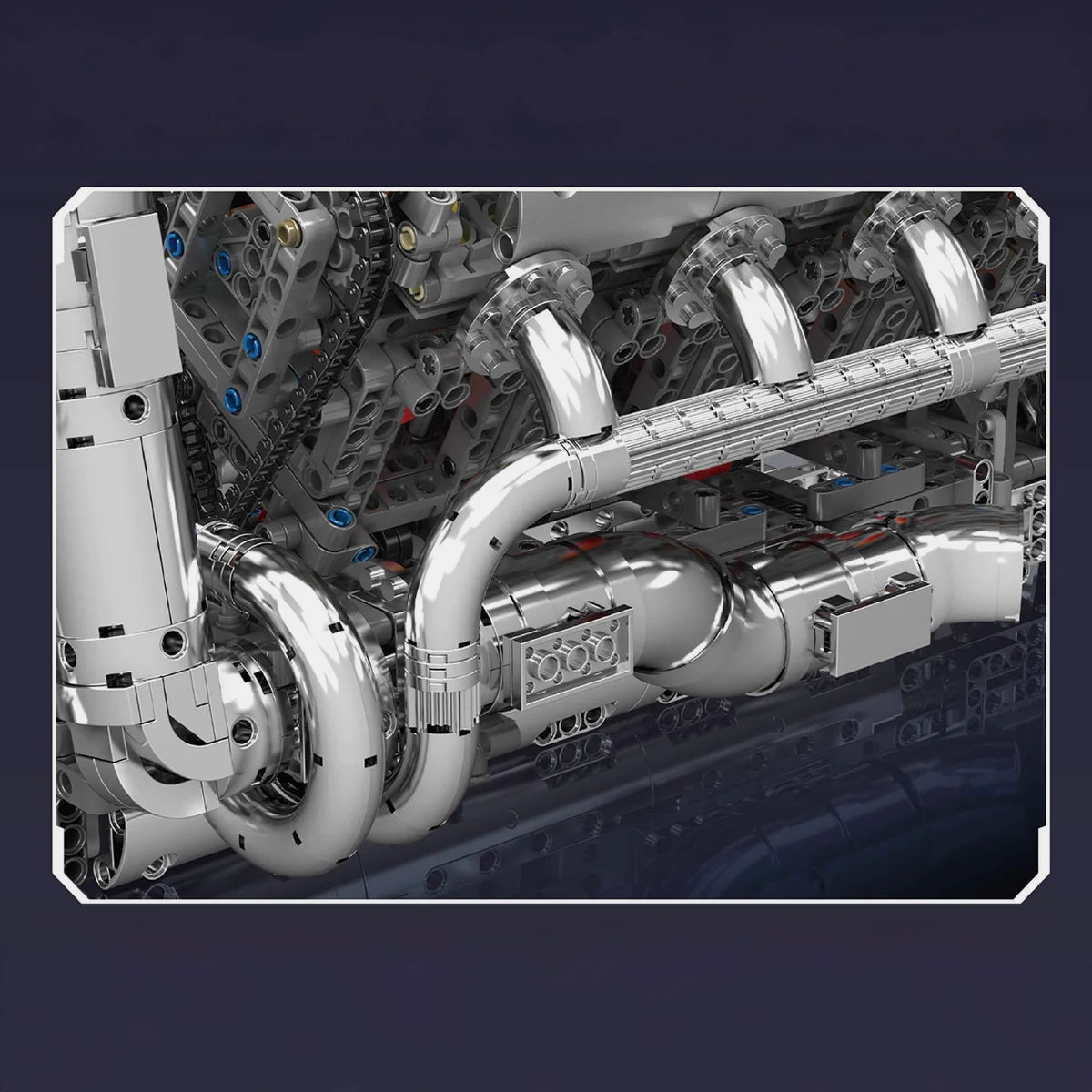 The Ultimate Chrome 5.5L V8 Engine & Gearbox | 2898pcs - My Store