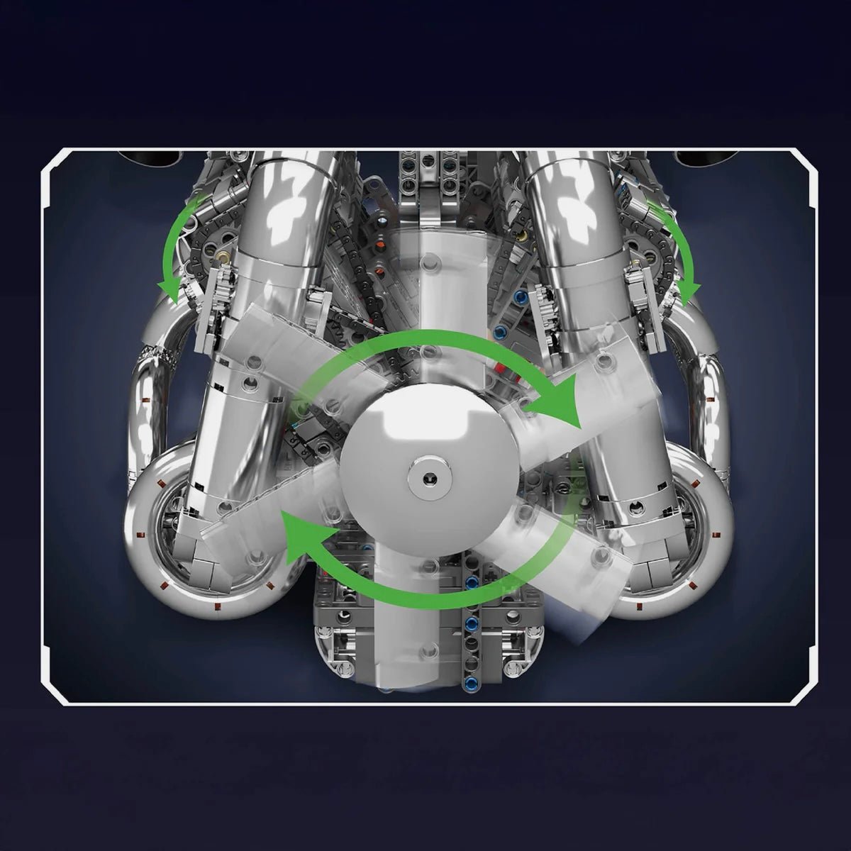 The Ultimate Chrome 5.5L V8 Engine & Gearbox | 2898pcs - My Store