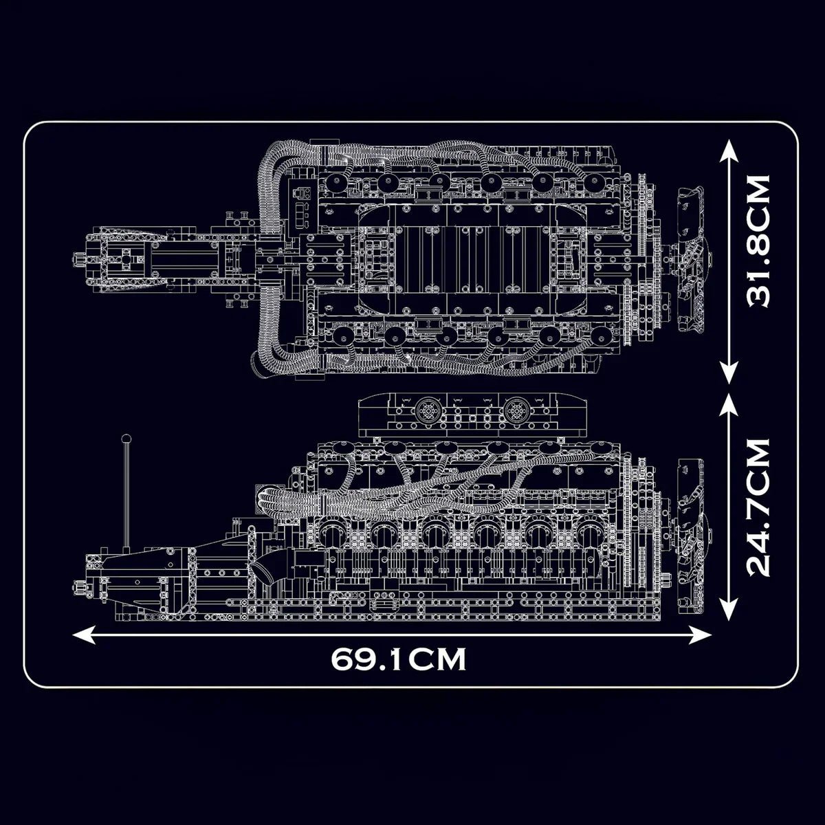 The Ultimate V12 Engine & Gearbox | 3472pcs - My Store