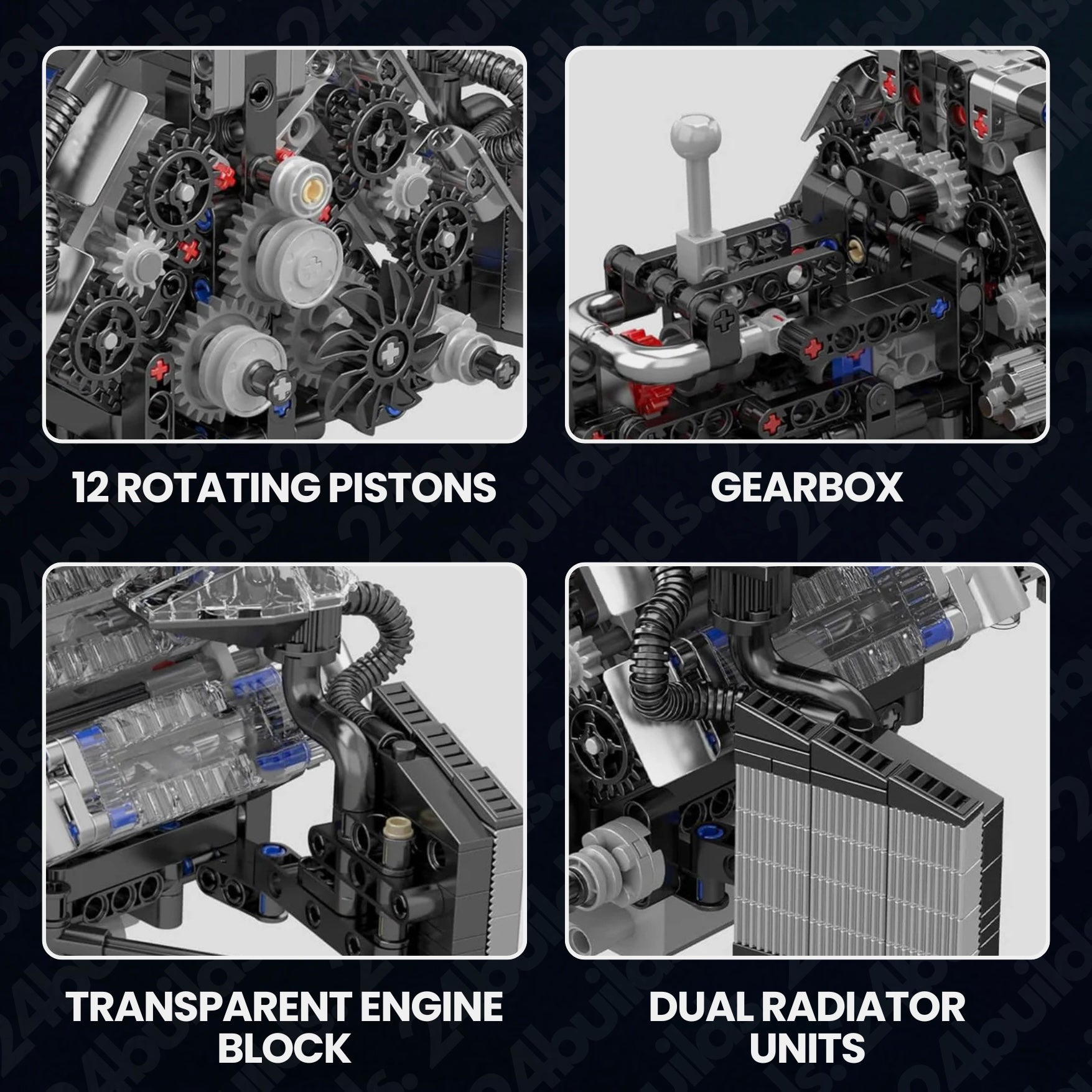 Twin Turbo W12 German Engine | 872pcs - My Store