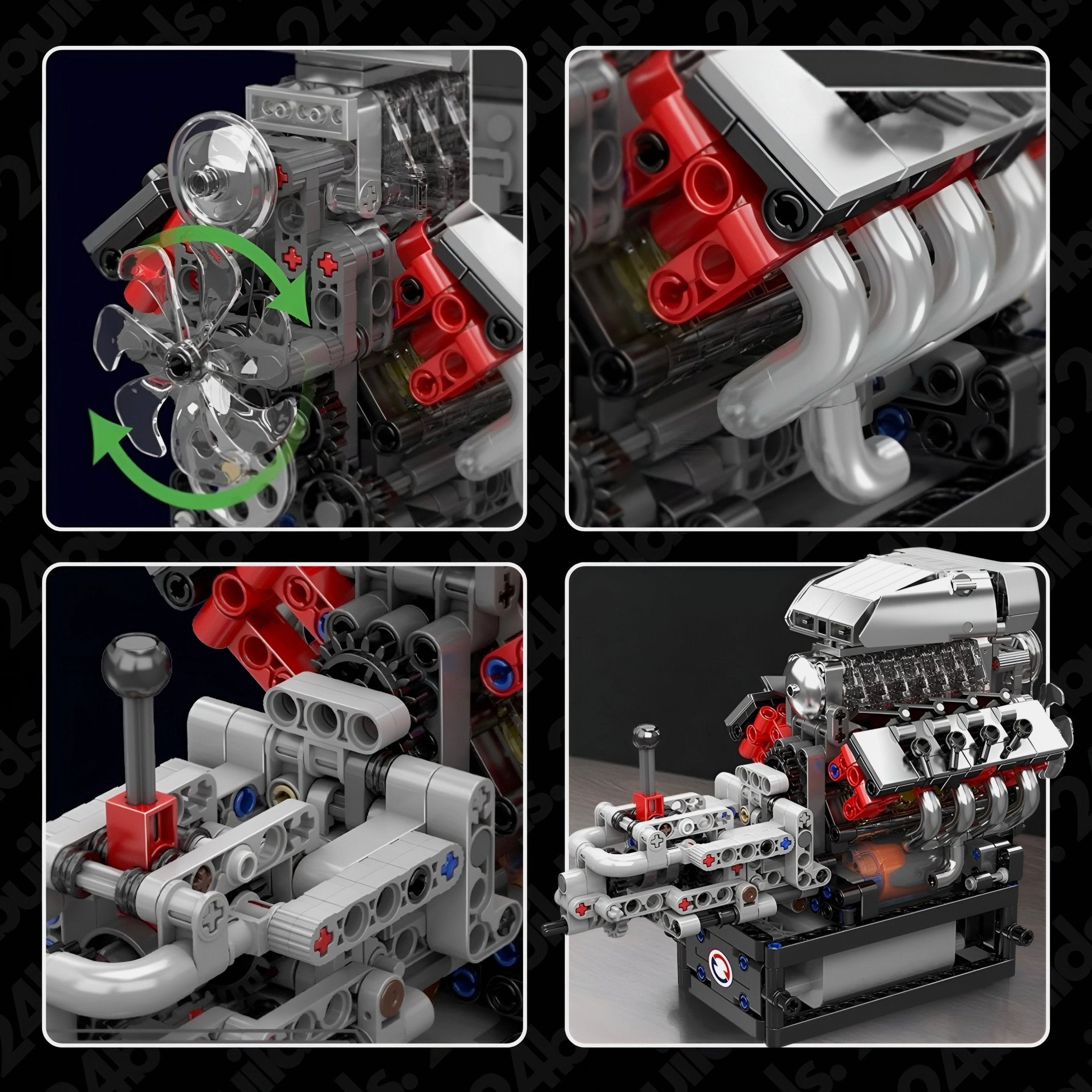 V8 Supercharger Engine | 856pcs - My Store