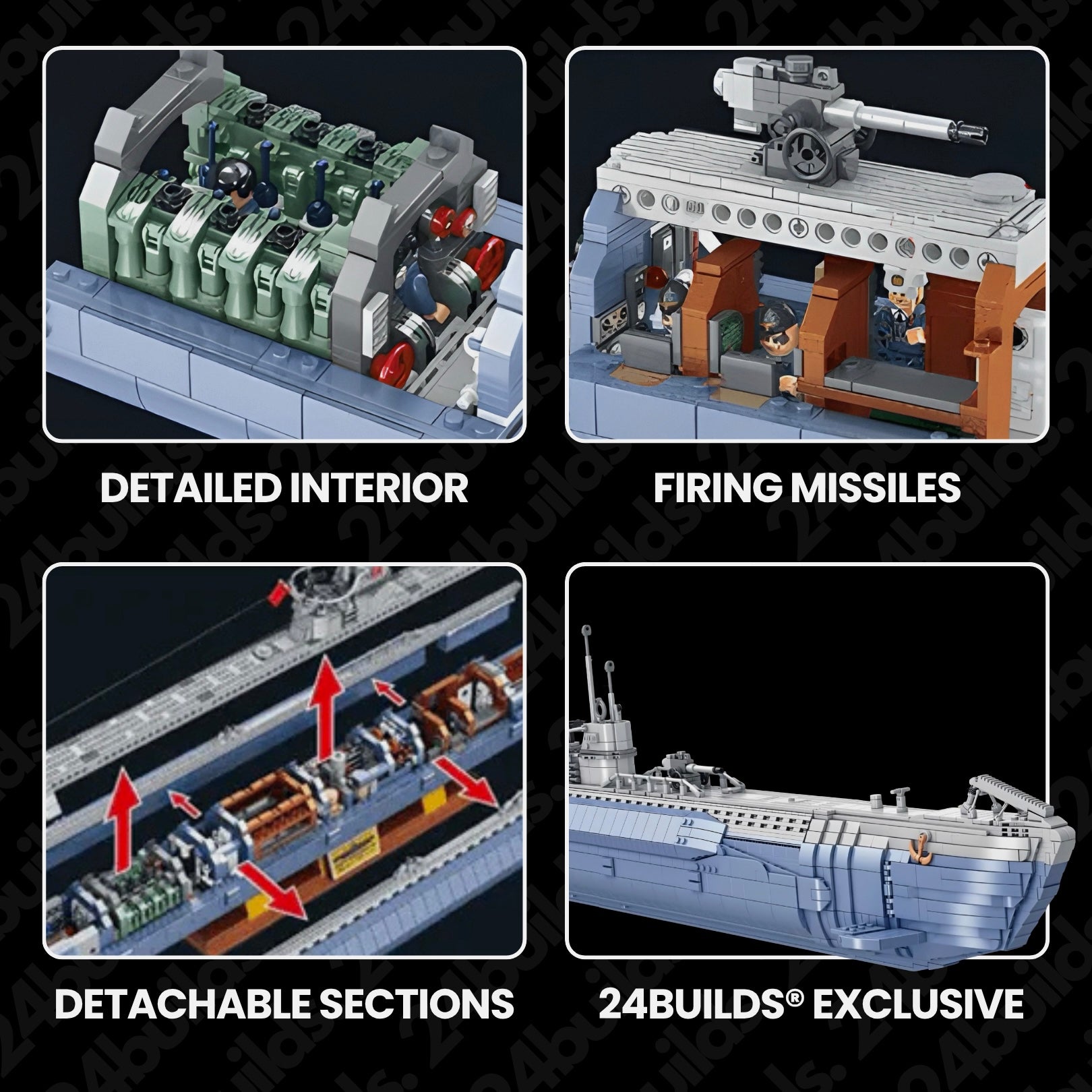 VIIC U - 552 Submarine | 6172pcs - My Store