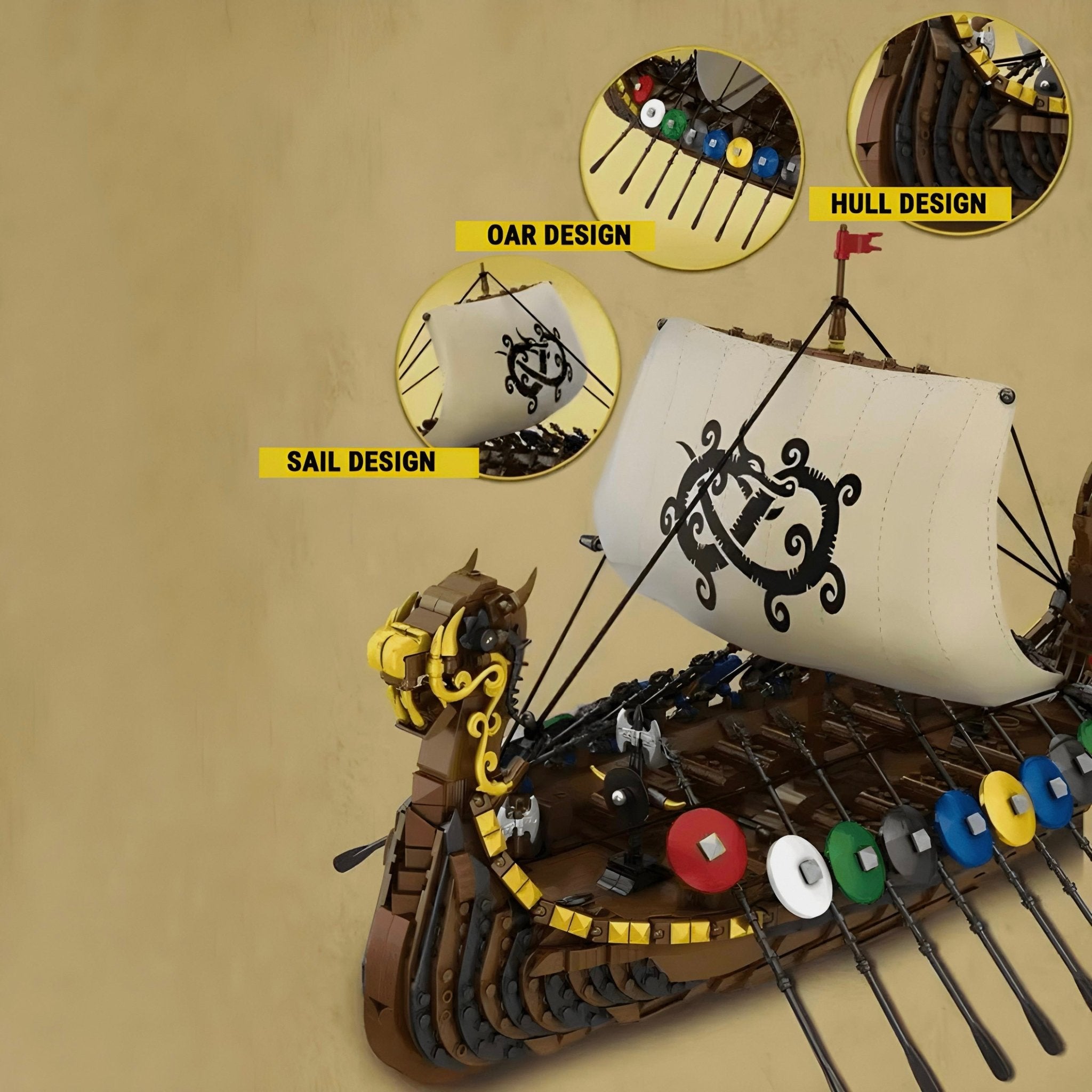 Viking Dragon Longship | 2548pcs - My Store