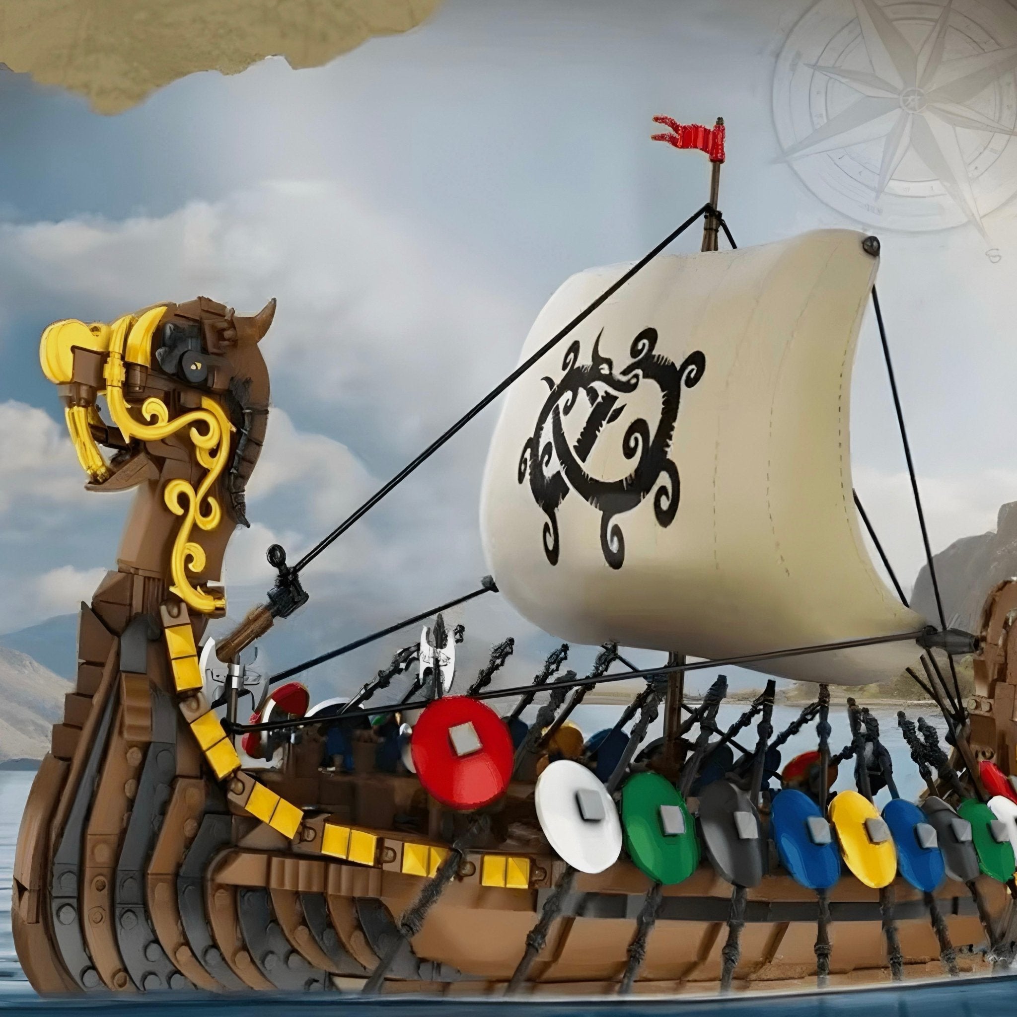 Viking Dragon Longship | 2548pcs - My Store