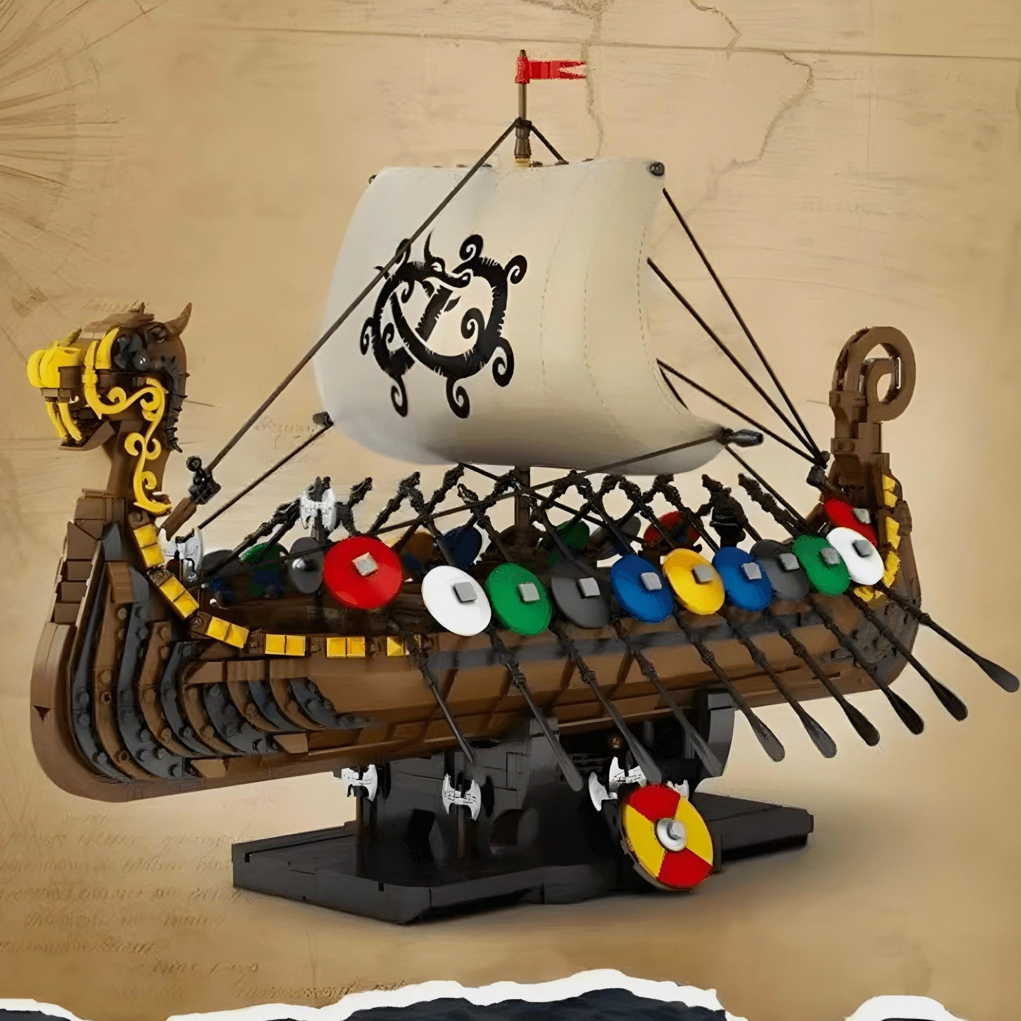 Viking Dragon Longship | 2548pcs - My Store