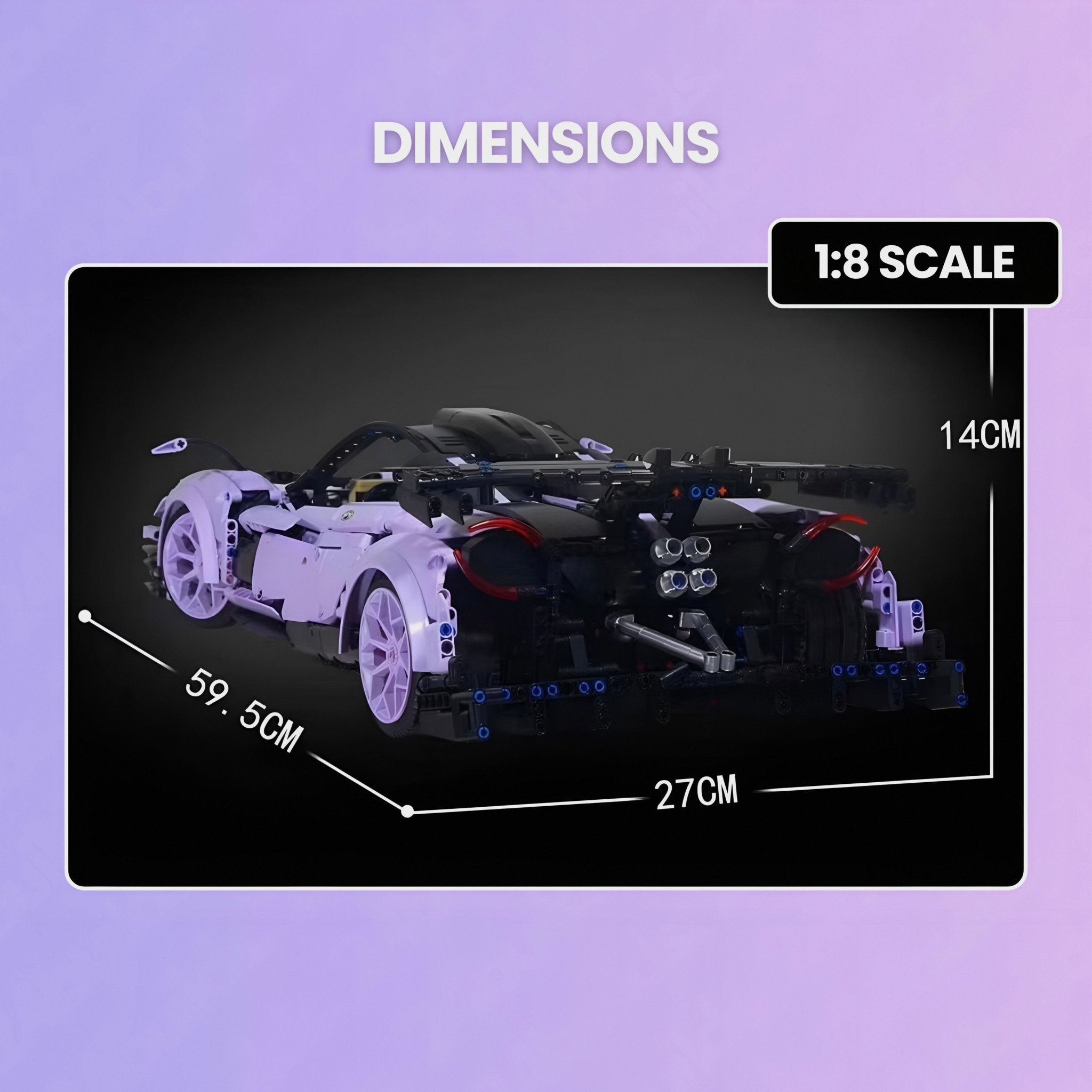 Violet Edition Italian Hypercar | 3430pcs - My Store