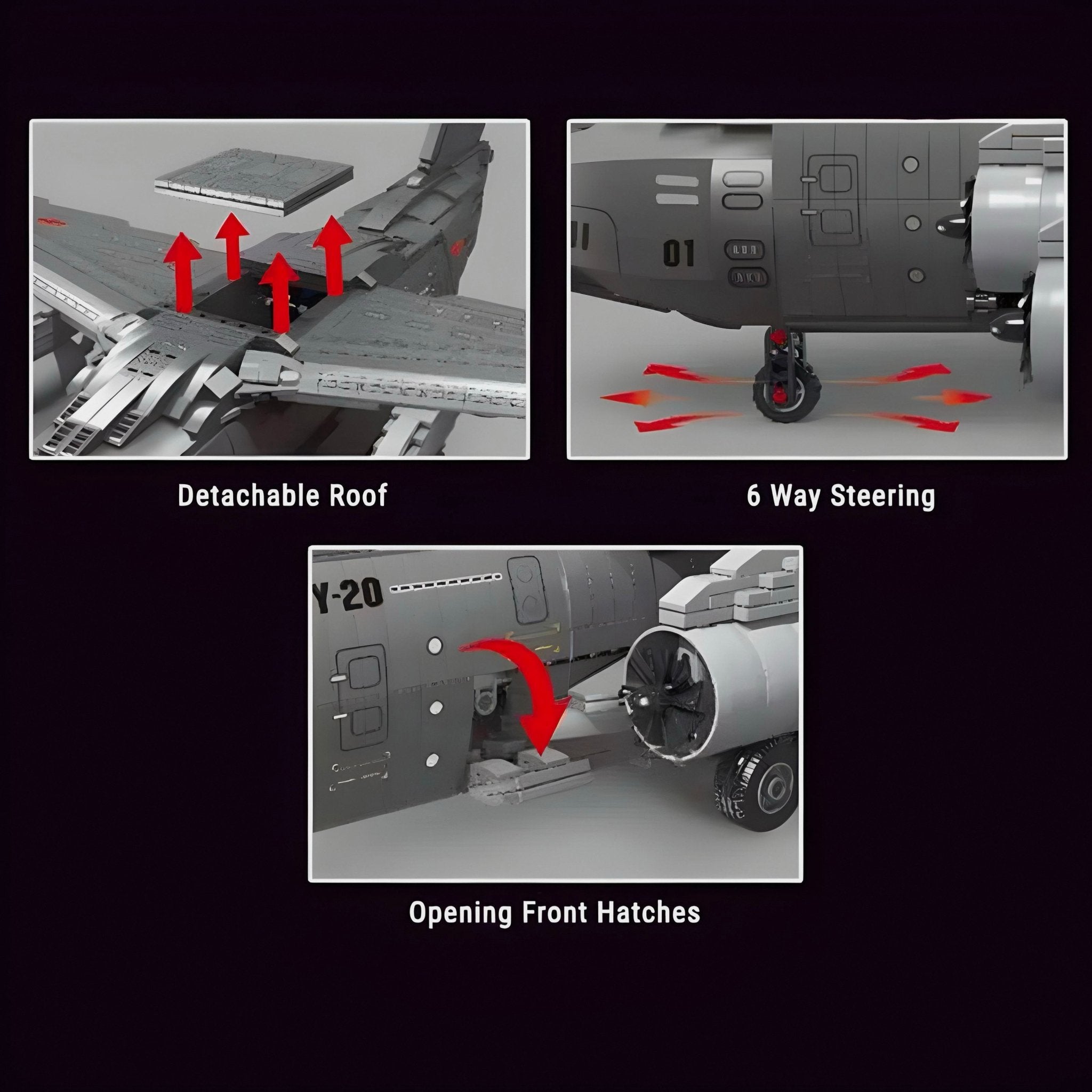 Y - 20 Large Military Aircraft | 2202pcs - My Store