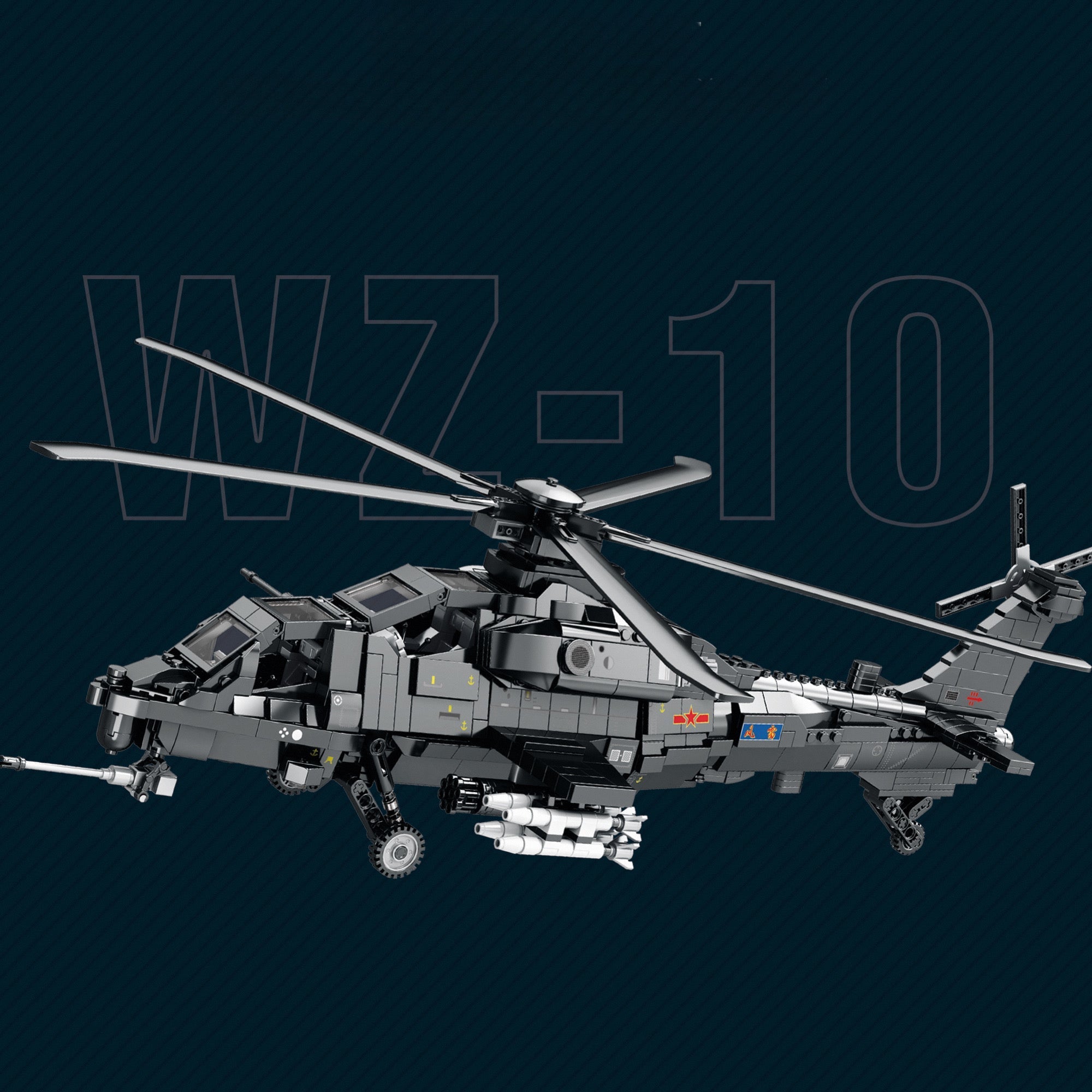 Z - 10 Attack Helicopter | 1368pcs - My Store